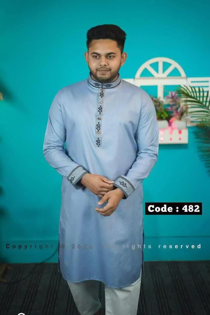 Cream Designer Panjabi